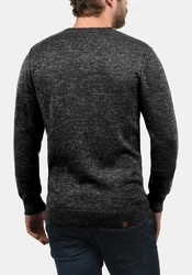 Blend Herren Strickpullover V-Ausschnitt Dansel Dunkelgrau/Grau/Schwarz
