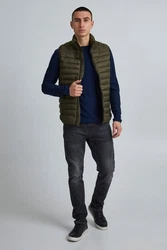 Blend Nille Herren Weste Steppweste Outdoor Weste Mit Stehkragen Dunkelgrün
