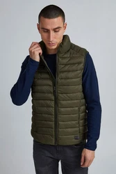 Blend Nille Herren Weste Steppweste Outdoor Weste Mit Stehkragen Dunkelgrün