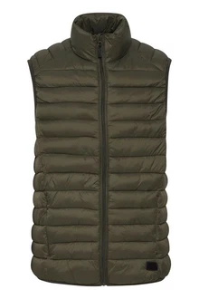 Blend Nille Herren Weste Steppweste Outdoor Weste Mit Stehkragen Dunkelgrün