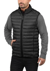 Blend Nille Herren Weste Steppweste Outdoor Weste Mit Stehkragen Schwarz/Dunkelgrau/Grau