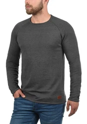 Blend Strickpullover Style BHJohn Dunkelgrau/Grau