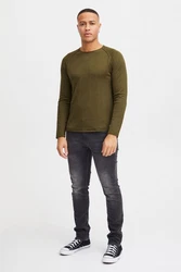 Blend Strickpullover Style BHJohn Dunkelgrün/Grün/Khaki