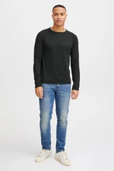 Blend Strickpullover Style BHJohn Dunkelblau/Grau/Dunkelgrau