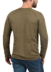 Blend Strickpullover Style BHJohn Khaki/Dunkelgrün/Braun