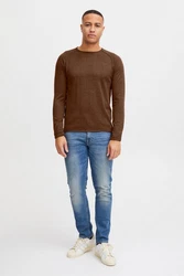 Blend Strickpullover Style BHJohn Khaki/Dunkelgrün/Braun