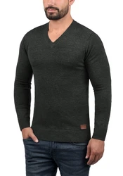 Blend Strickpullover Lasse 20703348ME Dunkelgrau/Grau/Dunkelgrün/Schwarz