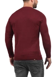 Blend Strickpullover Lasse 20703348ME Dunkelrot/Bordeaux/Rot