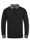 Blend Langarm-Poloshirt BHRalle Schwarz/Dunkelgrau