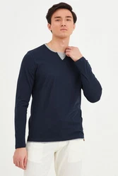Blend Rundhalsshirt BLEND BHLeonas Dunkelblau/Blau/Hellblau
