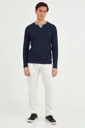 Blend Rundhalsshirt BLEND BHLeonas Dunkelblau/Blau/Hellblau