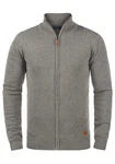 Blend Norman Herren Strickjacke Cardigan Feinstrick mit Stehkragen und Reißverschluss (70155) Grau/Dunkelgrau/Hellgrau