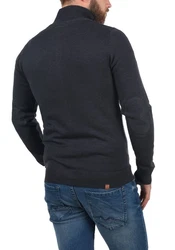 Blend Norman Herren Strickjacke Cardigan Feinstrick mit Stehkragen und Reißverschluss (70155) Dunkelgrau/Dunkelblau/Schwarz/Grau