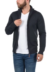 Blend Norman Herren Strickjacke Cardigan Feinstrick mit Stehkragen und Reißverschluss (70155) Dunkelgrau/Dunkelblau/Schwarz/Grau
