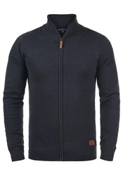 Blend Norman Herren Strickjacke Cardigan Feinstrick mit Stehkragen und Reißverschluss (70155) Dunkelgrau/Dunkelblau/Schwarz/Grau