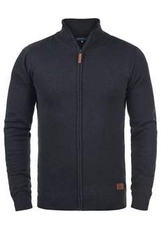 Blend Norman Herren Strickjacke Cardigan Feinstrick mit Stehkragen und Reißverschluss (70155) Dunkelgrau/Dunkelblau/Schwarz/Grau