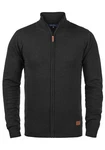 Blend Norman Herren Strickjacke Cardigan Feinstrick mit Stehkragen und Reißverschluss (70155) Dunkelgrau/Grau/Schwarz