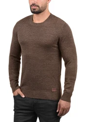 BLEND Strickpullover Lars 20703347ME Khaki/Braun/Dunkelbraun/Rot