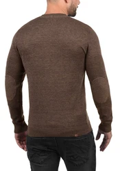 BLEND Strickpullover Lars 20703347ME Khaki/Braun/Dunkelbraun/Rot