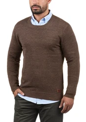 BLEND Strickpullover Lars 20703347ME Khaki/Braun/Dunkelbraun/Rot