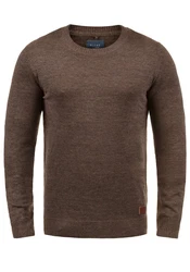 BLEND Strickpullover Lars 20703347ME Khaki/Braun/Dunkelbraun/Rot