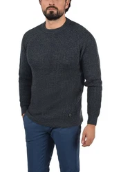 Blend Strickpullover BHCarrizal Dunkelblau/Grau