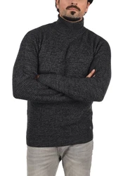 Blend Rollkragenpullover BHCarrizo Dunkelgrau/Schwarz/Grau/Dunkelblau