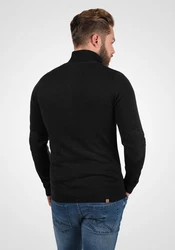 Blend Robin Herren Strickpullover Troyer Mit Stehkragen Und Reißverschluss (70815) Schwarz