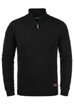 Blend Robin Herren Strickpullover Troyer Mit Stehkragen Und Reißverschluss (70815) Schwarz