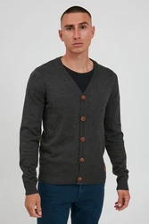 BLEND Cardigan BHLennard Dunkelgrau/Grau/Schwarz/Hellblau