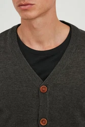 BLEND Cardigan BHLennard Dunkelgrau/Grau/Schwarz/Hellblau