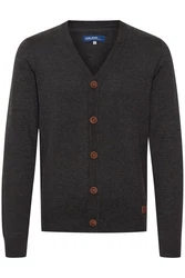 BLEND Cardigan BHLennard Dunkelgrau/Grau/Schwarz/Hellblau