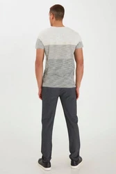 Blend T-Shirt BLEND BHJakob Grau/Hellgrau