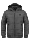 Blend Boris Herren Winterjacke Steppjacke mit Kapuze und Stehkragen (74655) Dunkelgrau/Grau/Hellgrau