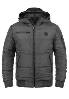 Blend Boris Herren Winterjacke Steppjacke mit Kapuze und Stehkragen (74655) Dunkelgrau/Grau/Hellgrau