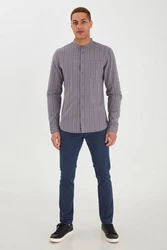 Blend Langarmhemd BHShirt Lila/Grau/Fliederfarben/Hellgrau