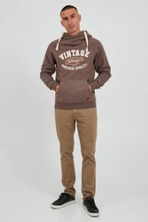 Blend Alejandro Herren Kapuzenpullover Hoodie Pullover Mit Kapuze Cross-Over-Kragen (70818) 