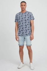 Blend T-Shirt BLEND BHTee Blau/Grau/Dunkelgrau/Hellblau