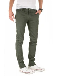 WOTEGA Chino Pants Allen Herren Slim Fit Dunkelgrün/Khaki/Grün