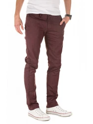 WOTEGA Chino Pants Allen Herren Slim Fit Dunkelrot/Bordeaux/Braun/Rot