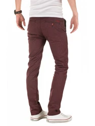 WOTEGA Chino Pants Allen Herren Slim Fit Dunkelrot/Bordeaux/Braun/Rot