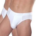 HERMKO Slip 8300 2er Pack Herren mit Dehnbund Creme/Weiß