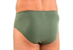 HERMKO Slip 8300 2er Pack Herren mit Dehnbund Dunkelgrün/Grün