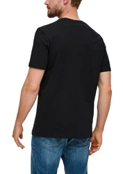 s.Oliver Herren T-Shirt 2139909 Silber/Schwarz/Grau
