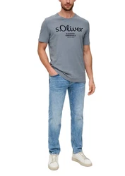 s.Oliver Herren T-Shirt 2139909 Red/Blue (1234567890123)