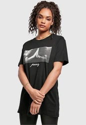 MisterTee Kurzarmshirt Ladies Pray Tee Schwarz/Grau/Lila