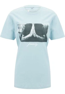 MisterTee Kurzarmshirt Ladies Pray Tee Hellblau/Blau MisterTee Kurzarmshirt Ladies Pray Tee Hellblau/Blau