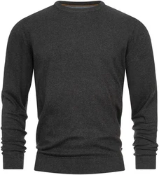 Indicode Rundhalspullover Wildman Dunkelgrau/Grau/Schwarz/Khaki
