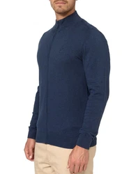 Indicode Strickjacke Tinos Dunkelblau/Hellblau/Blau