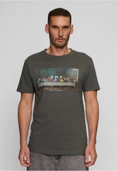 Mister Tee T-Shirt Grau/Braun/Khaki/Dunkelgrün